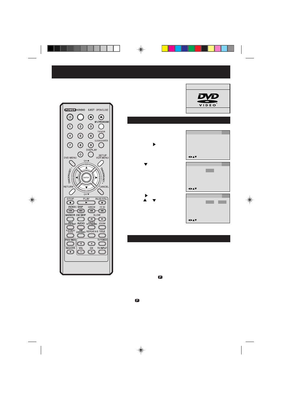 Disc playback operation, Setting setup language, Progressive scan mode | Setting setup language/progressive scan mode | Panasonic PV-D734S User Manual | Page 35 / 68