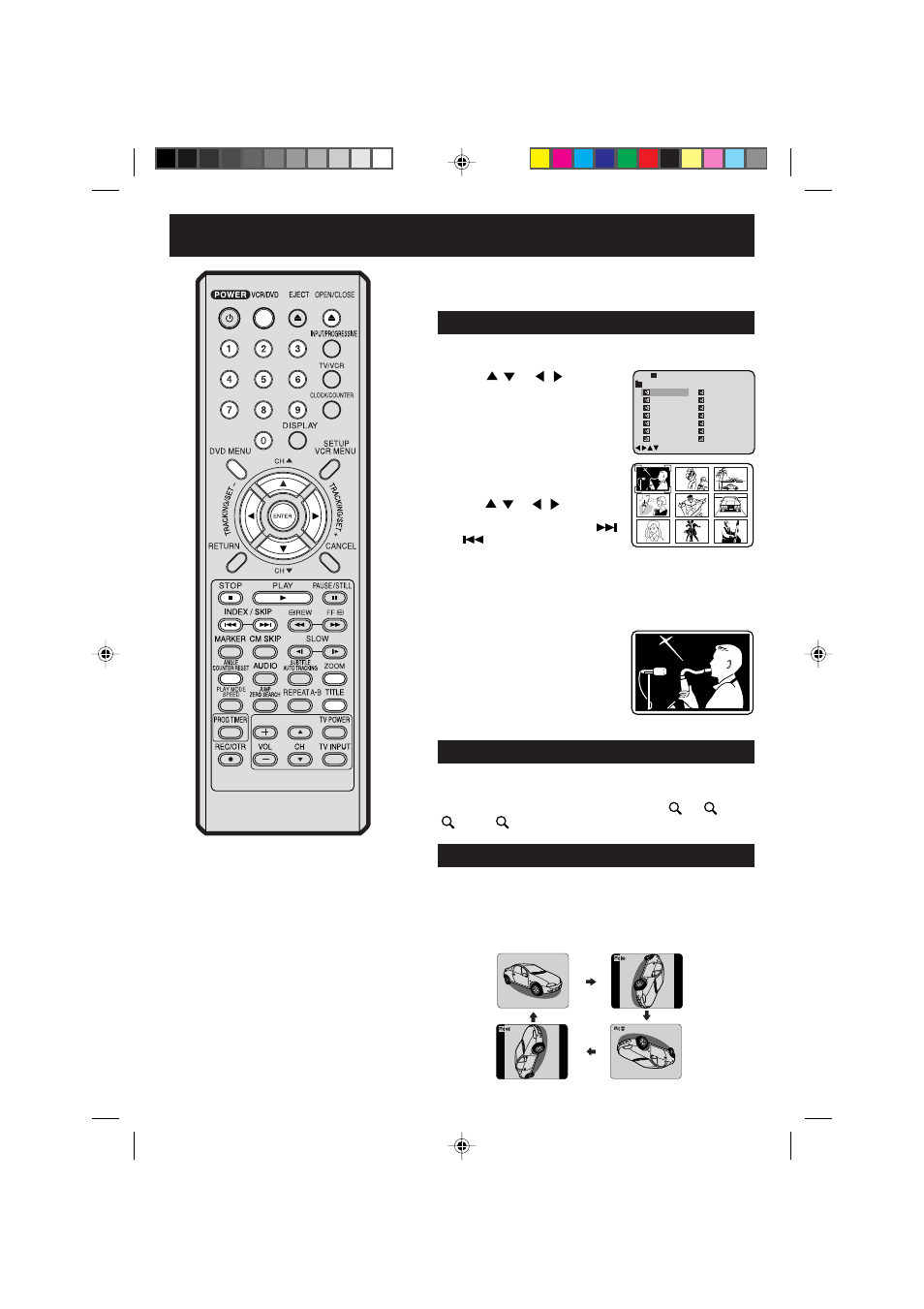 Jpeg playback, Jpeg zooming, Jpeg rotation | Panasonic PV-D734S User Manual | Page 45 / 68
