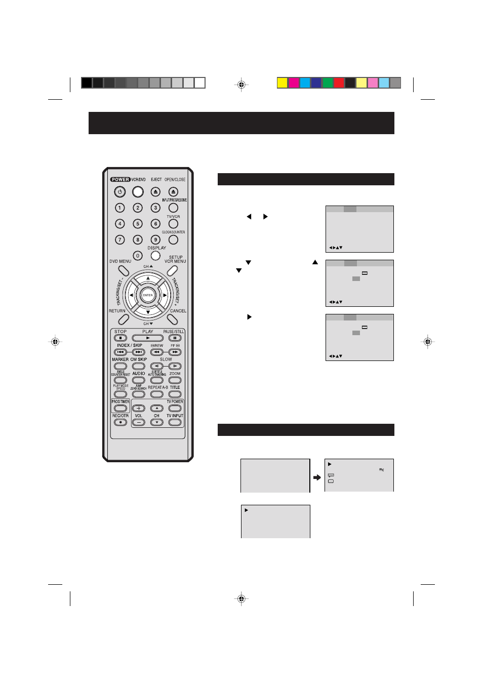 Setting on screen display, Status display of disc | Panasonic PV-D734S User Manual | Page 53 / 68