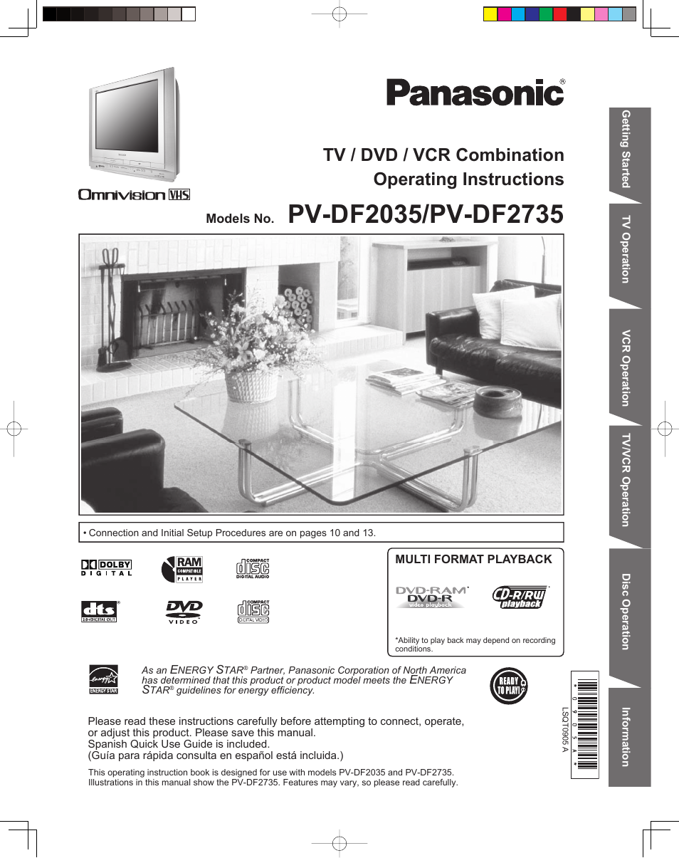 Panasonic PV-DF2035 User Manual | 64 pages