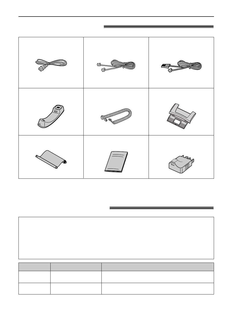 Accessories, Included accessories, Accessory information | Panasonic KX-FP85AL User Manual | Page 8 / 92