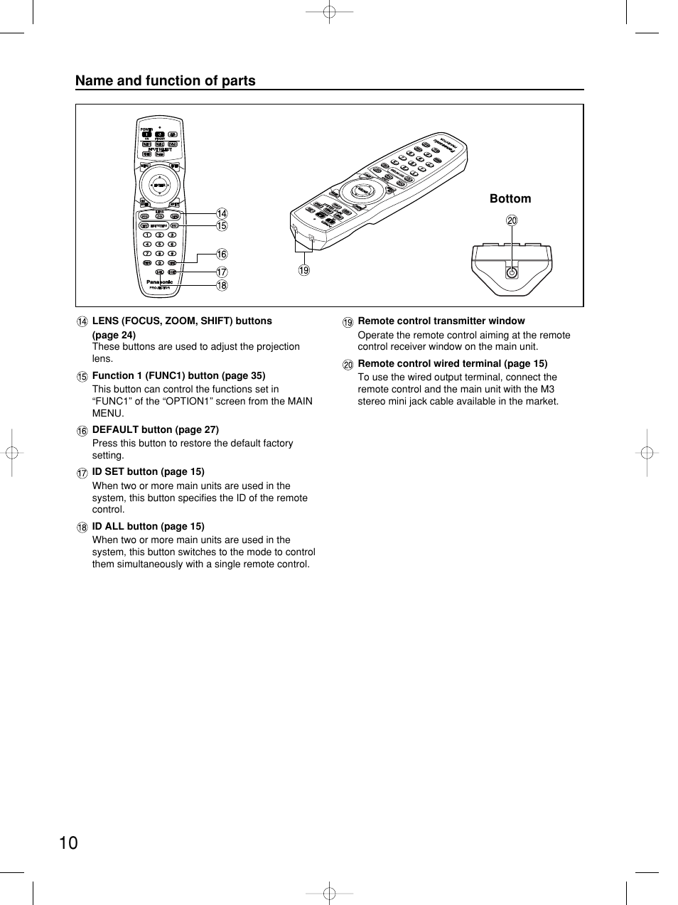 Panasonic PT-DW5100E User Manual | Page 10 / 64