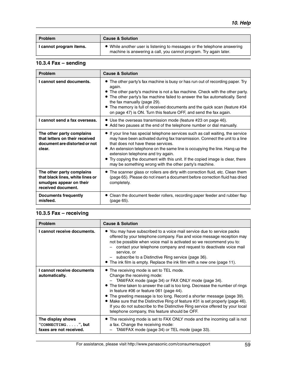 Panasonic KX-FG2451 User Manual | Page 59 / 76