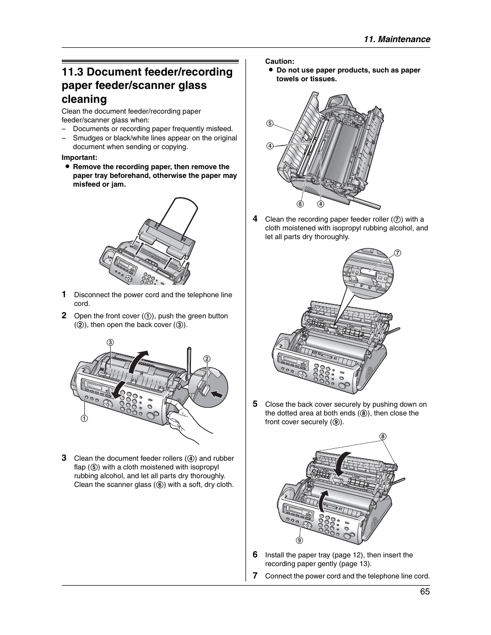 Panasonic KX-FG2451 User Manual | Page 65 / 76