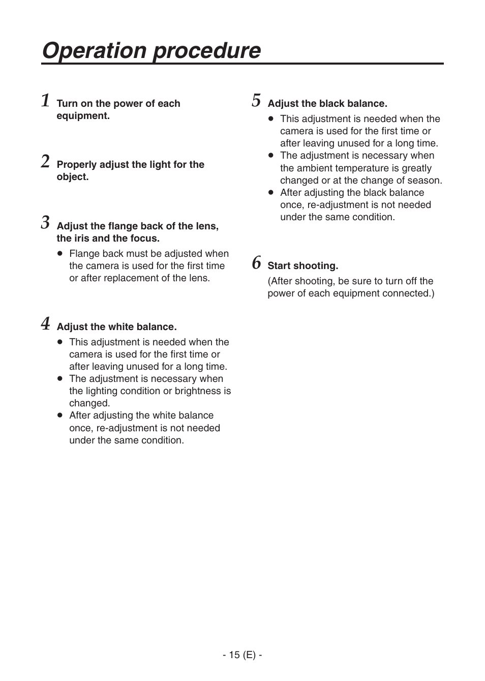 Ak-hc1500goperators manual 16.pdf, Operation procedure | Panasonic AK-HC1500G User Manual | Page 16 / 52