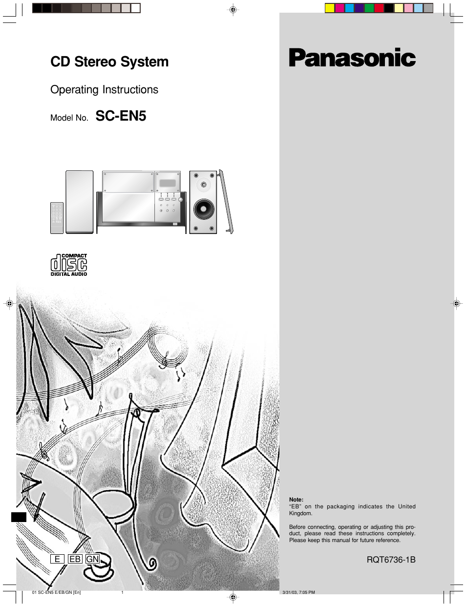 Panasonic SC-EN5 User Manual | 12 pages