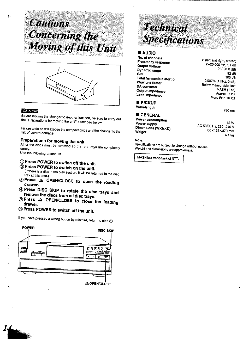 Panasonic SL-PD1348 User Manual | Page 14 / 16