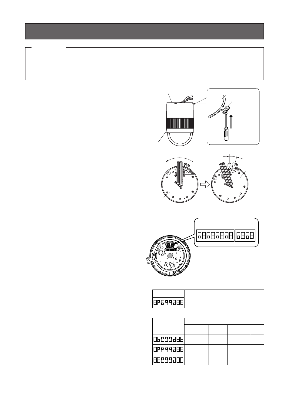 Installation, Disassembling the camera, Setting the switches | Rs485 parameter setup | Panasonic WV-CS564 User Manual | Page 41 / 52
