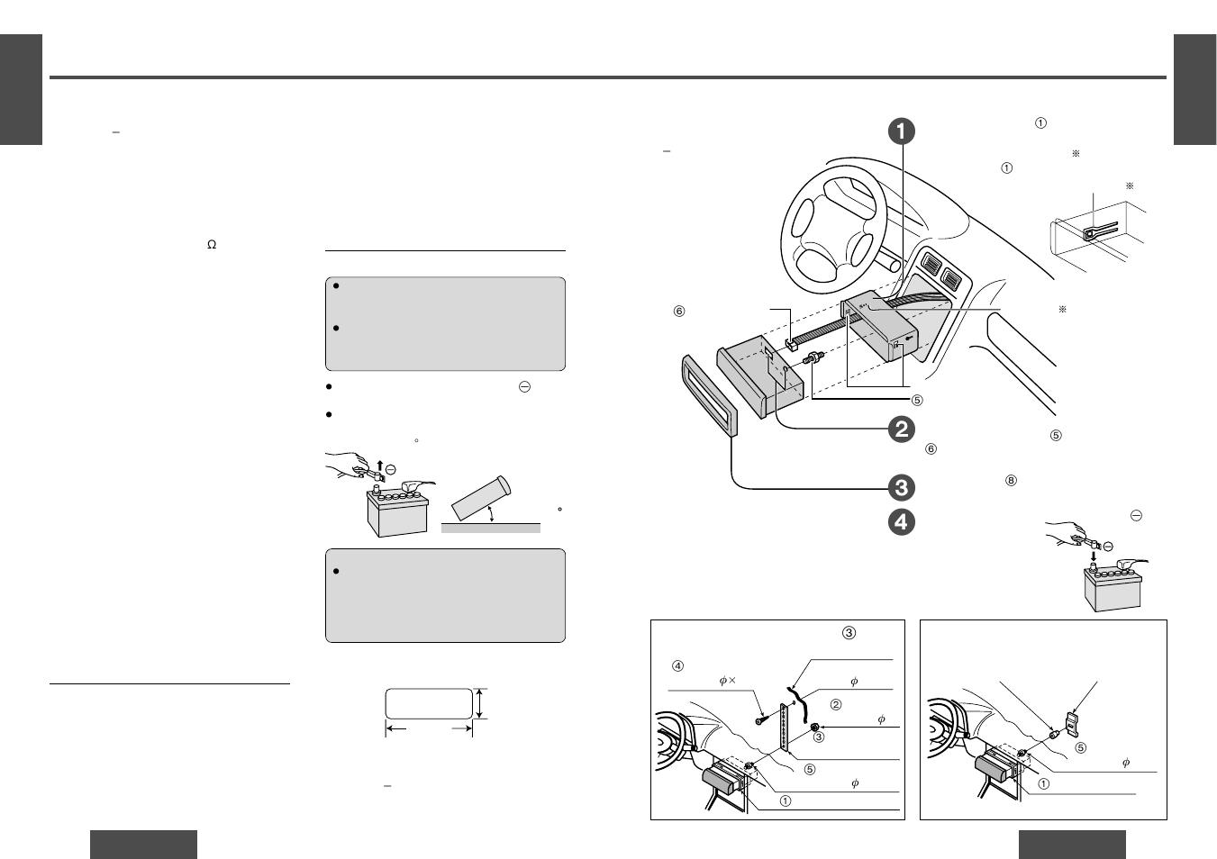 Installation guide | Panasonic CQ-DF701W User Manual | Page 13 / 19