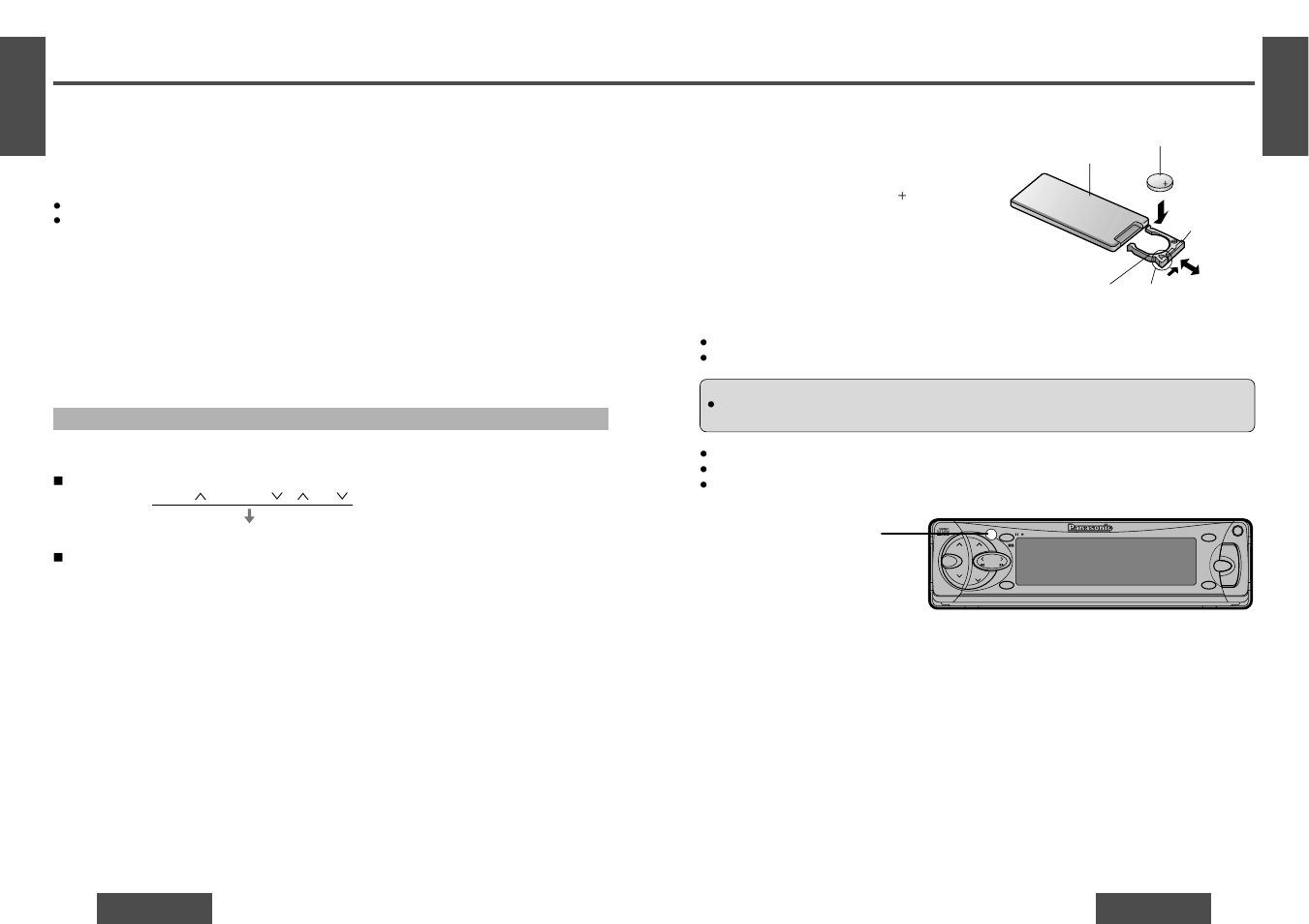 Remote control unit preparation, Features, Full-dot expressiveness <3d dot matrix display | Audio control functions, Anti-theft removable face, Battery installation, Before reading these instructions | Panasonic CQ-DF701W User Manual | Page 3 / 19