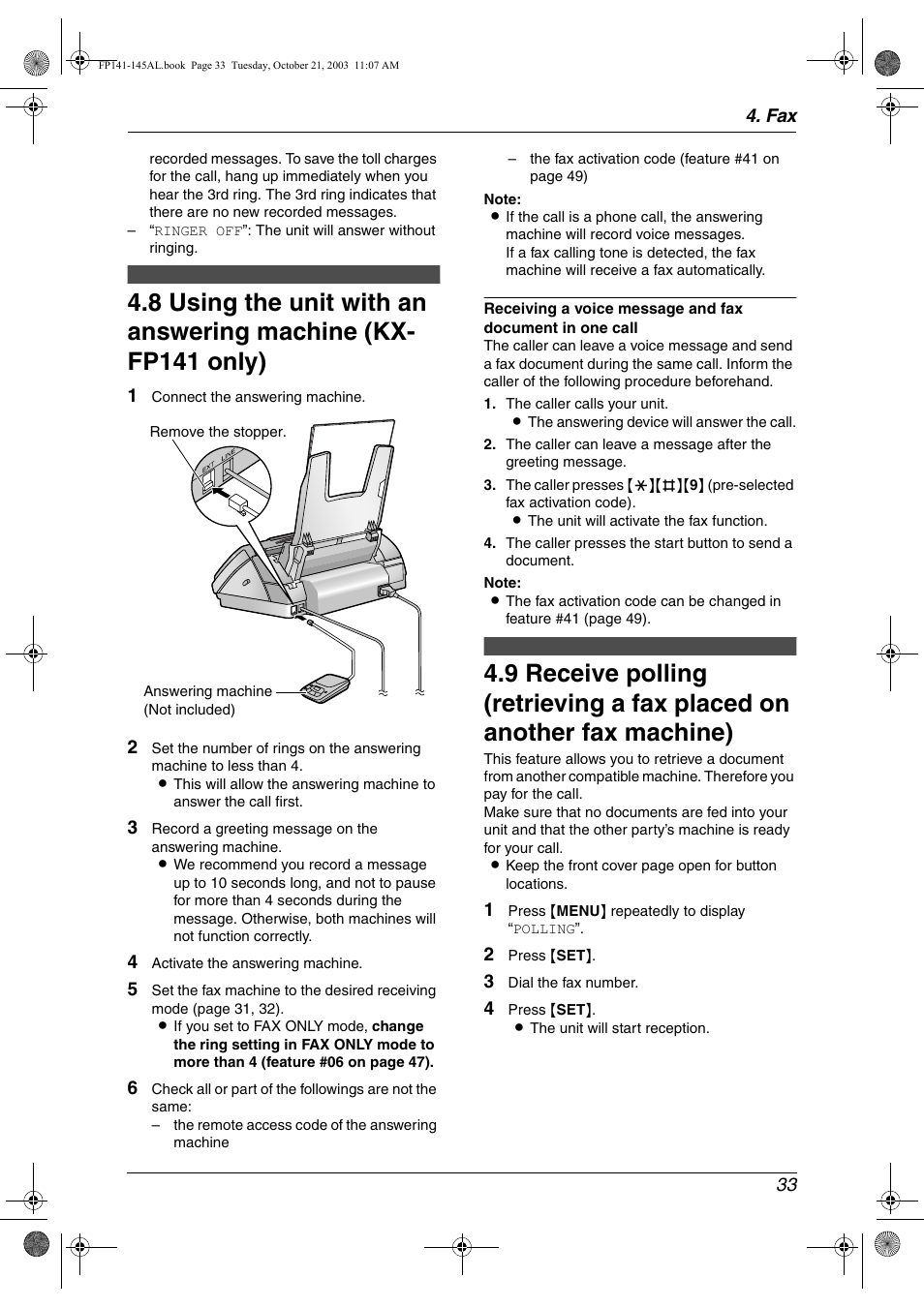 Panasonic KX-FP145AL User Manual | Page 35 / 74