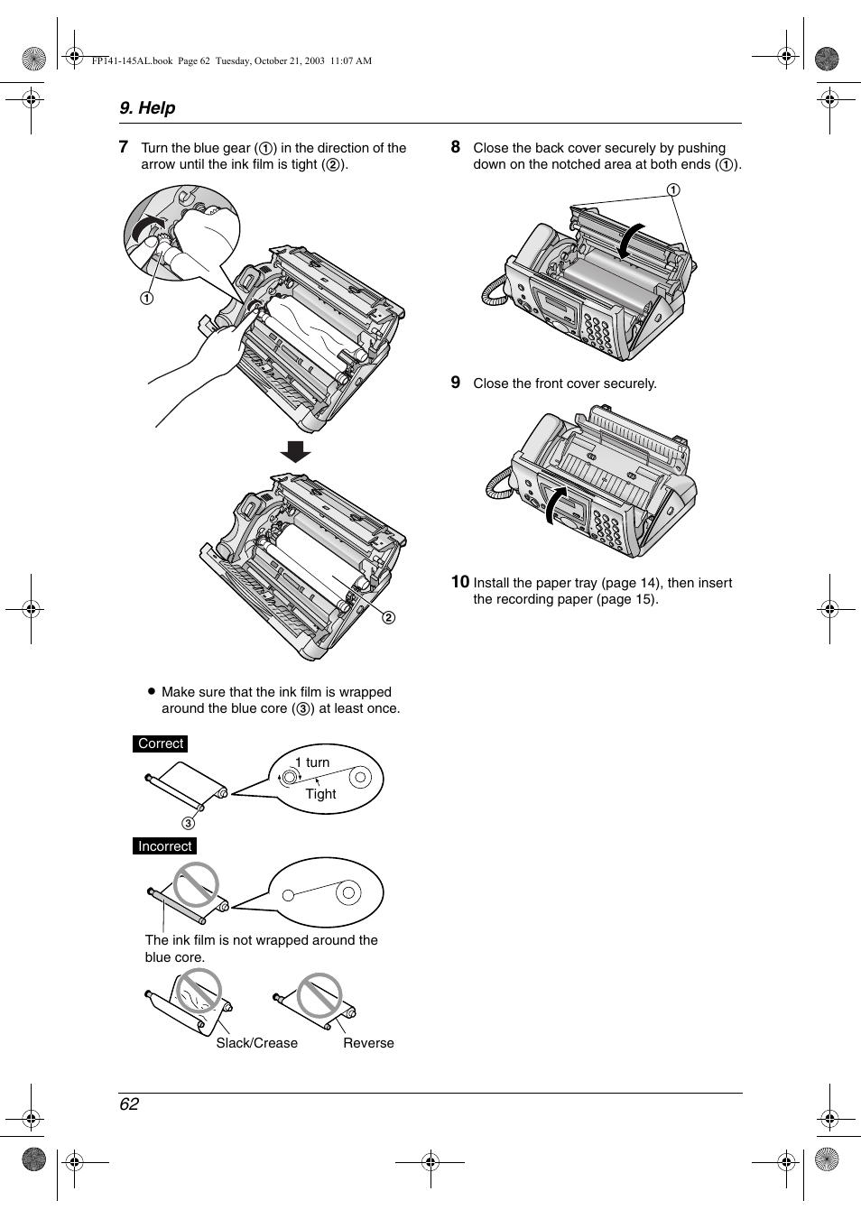 Panasonic KX-FP145AL User Manual | Page 64 / 74
