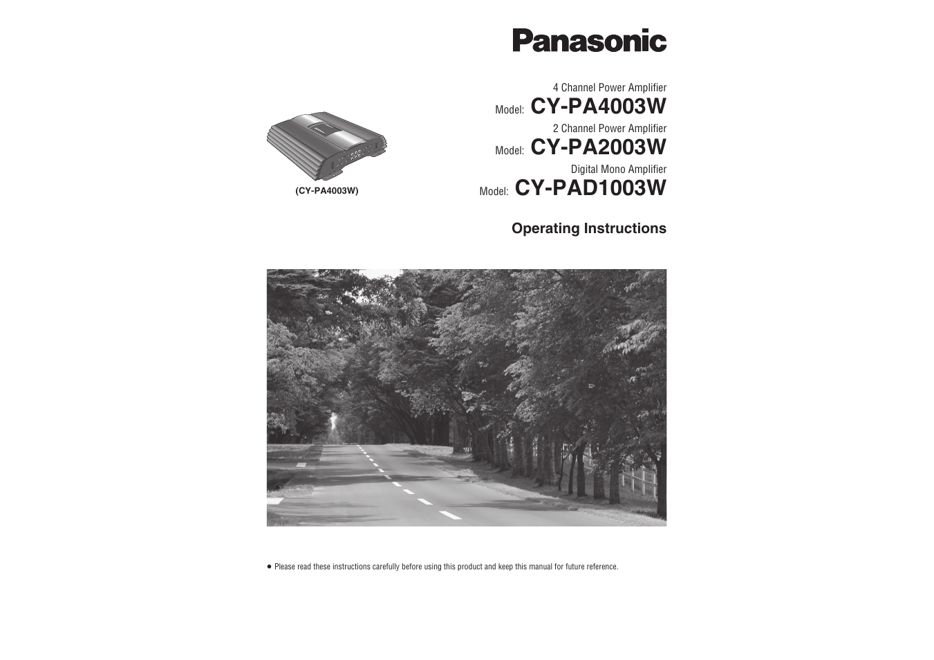 Panasonic CY-PA4003W User Manual | 18 pages