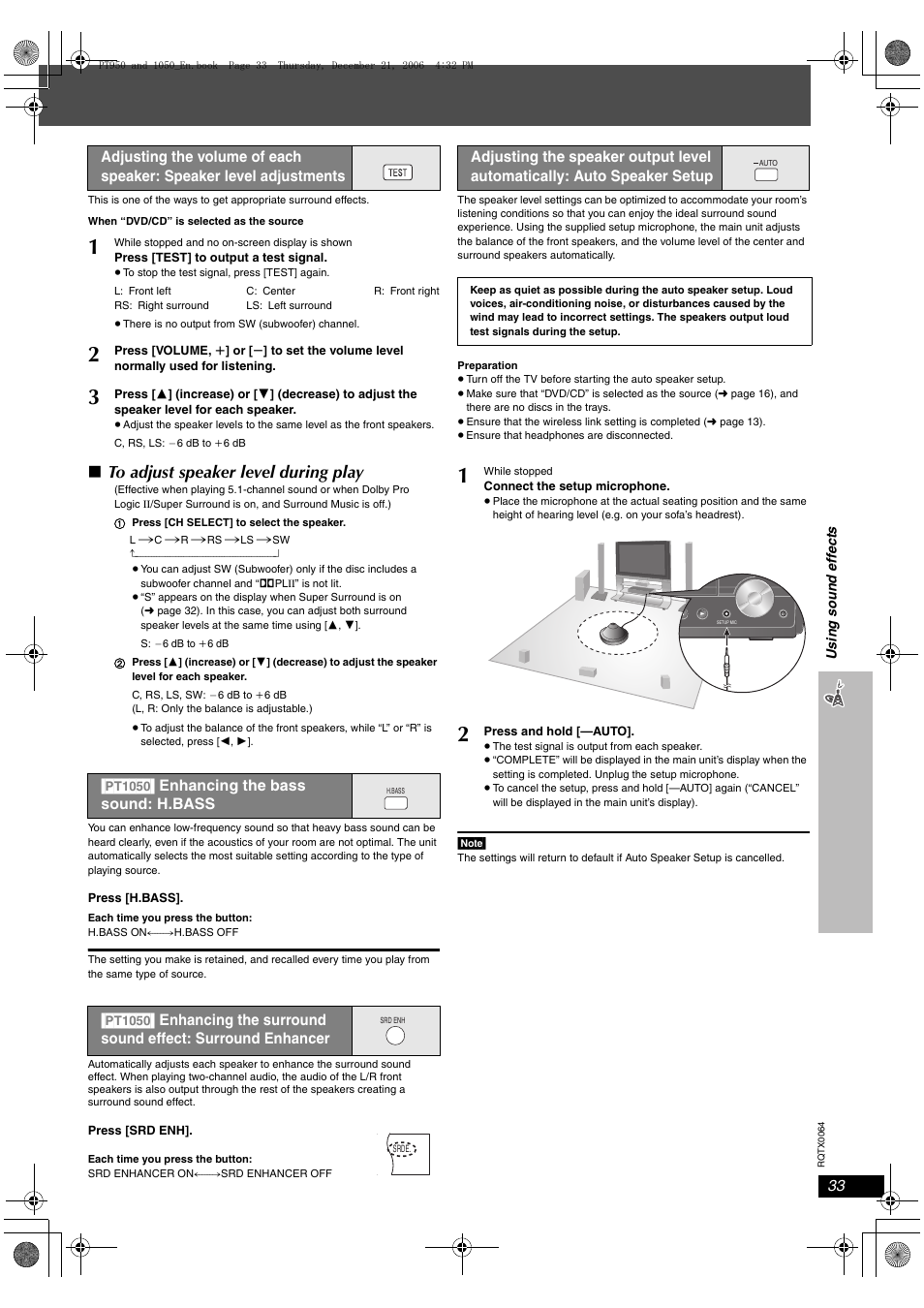 Panasonic SCPT1050 User Manual | Page 33 / 44