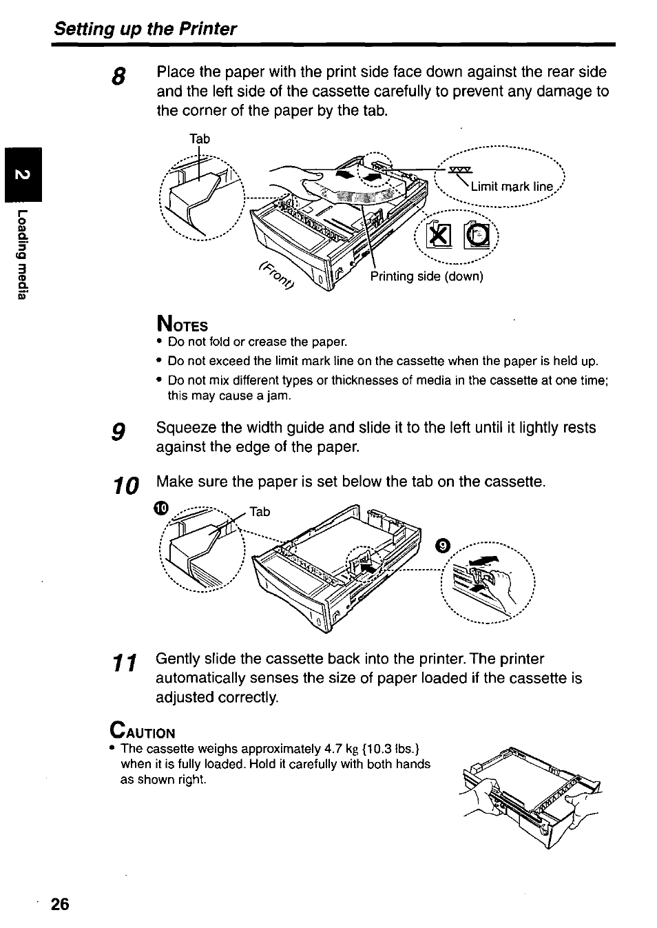 Setting up the printer | Panasonic KX-P7510 User Manual | Page 26 / 68