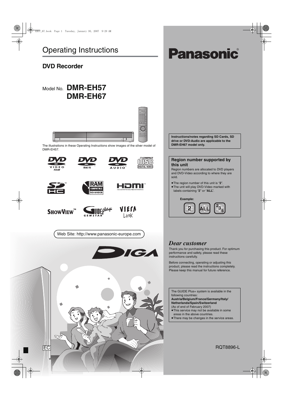 Panasonic MR-EH57 EN User Manual | 88 pages