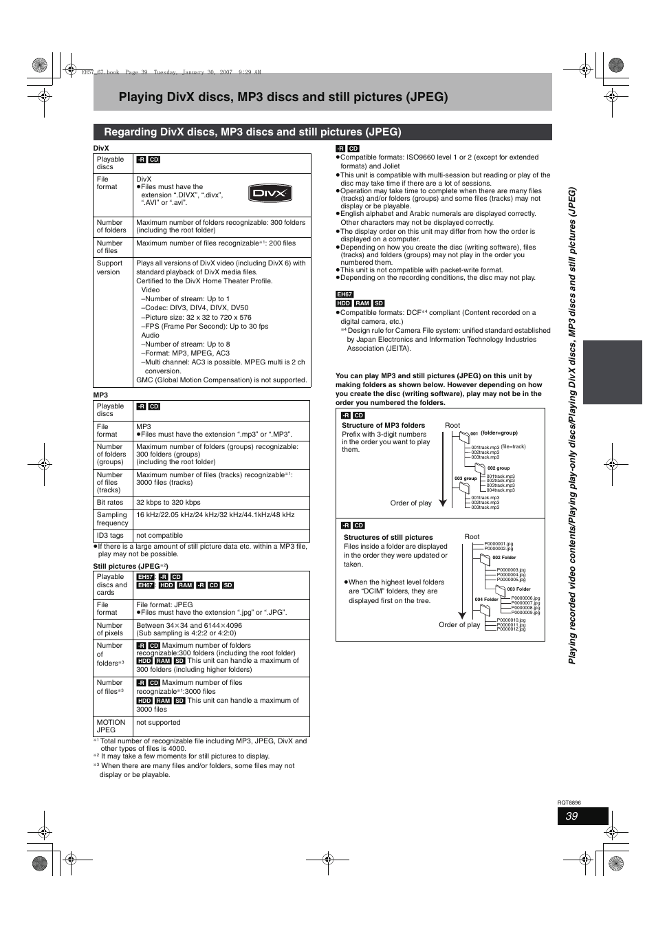Panasonic MR-EH57 EN User Manual | Page 39 / 88