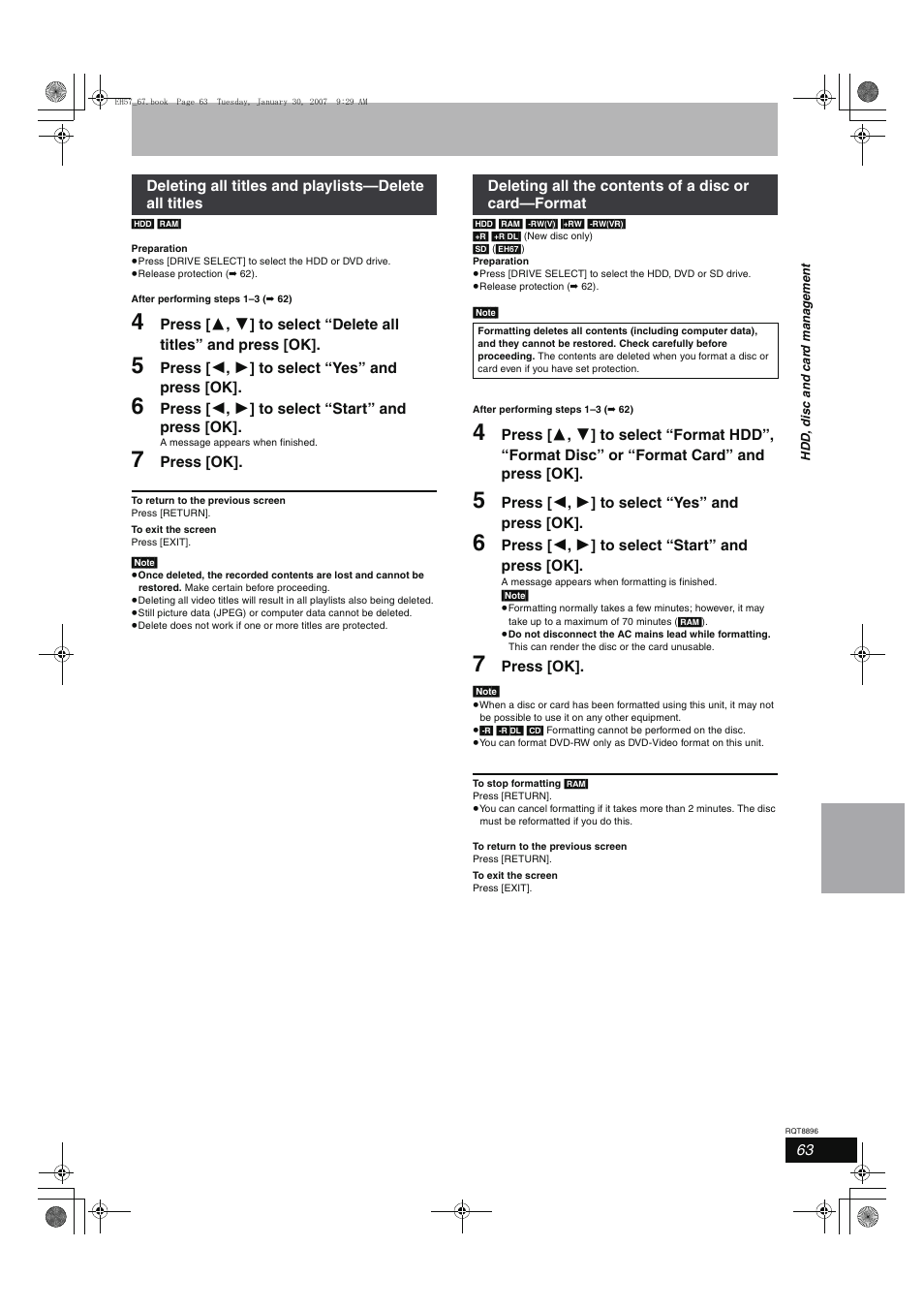 Panasonic MR-EH57 EN User Manual | Page 63 / 88