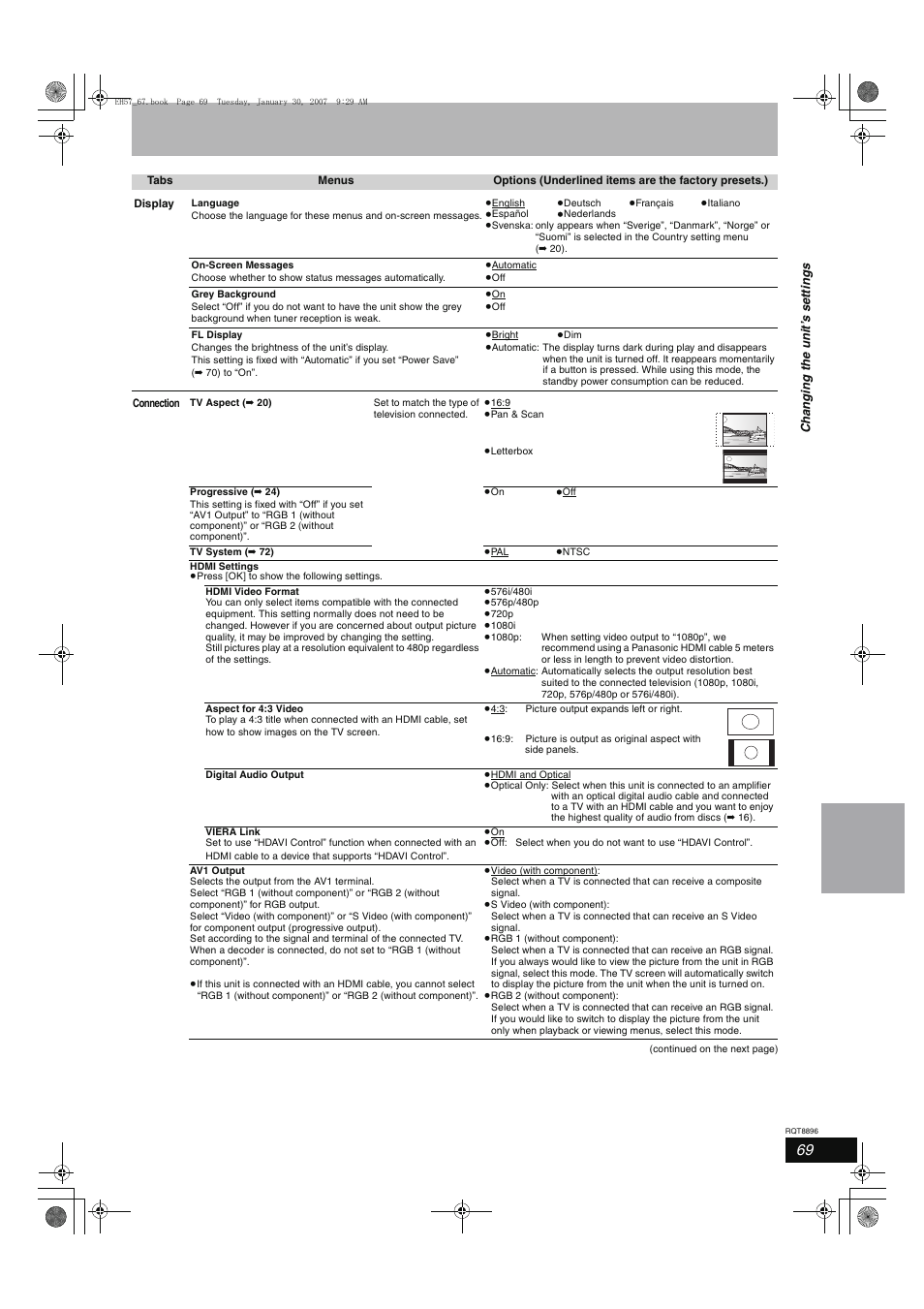 Panasonic MR-EH57 EN User Manual | Page 69 / 88