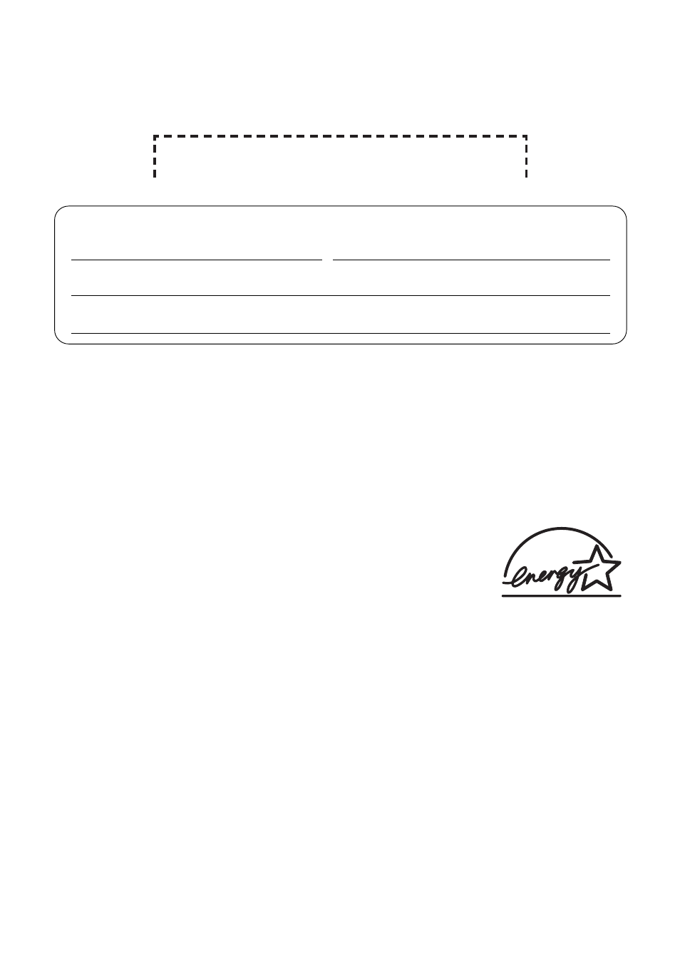 Attach your sales receipt here, Things you should keep a record of, Caution | Energy star, Trademarks | Panasonic KX-FLB751 User Manual | Page 2 / 84