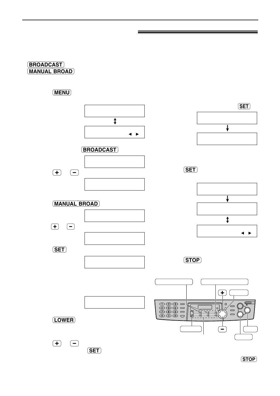 Sending faxes, Broadcast transmission | Panasonic KX-FLB751 User Manual | Page 34 / 84