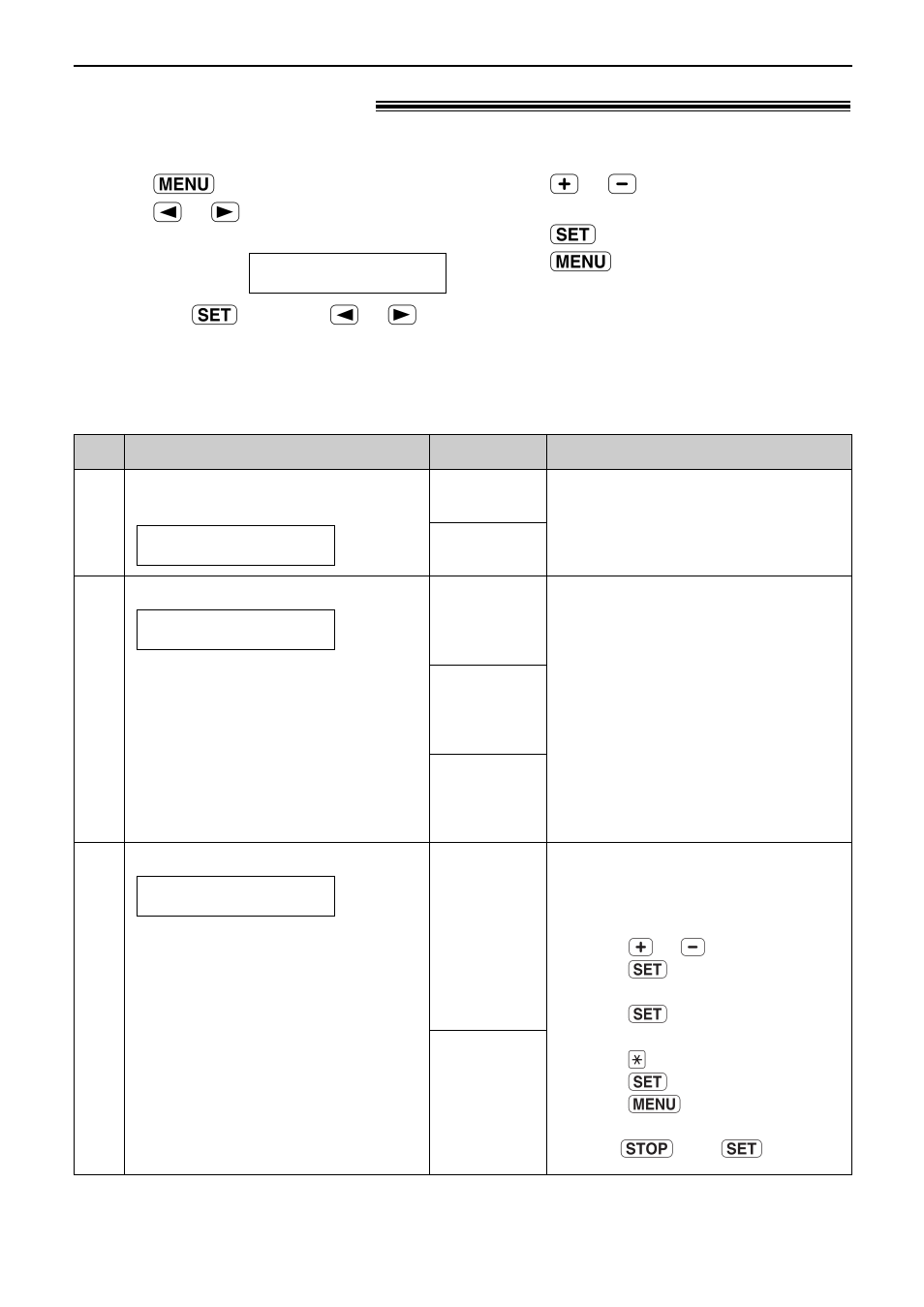 Features summary, Advanced features, How to set menu options programming table | Panasonic KX-FLB751 User Manual | Page 58 / 84