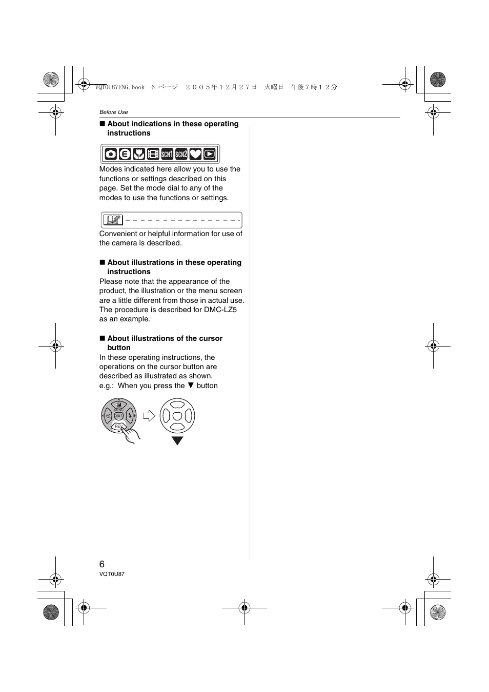 Panasonic DMC-LZ5 User Manual | Page 6 / 112