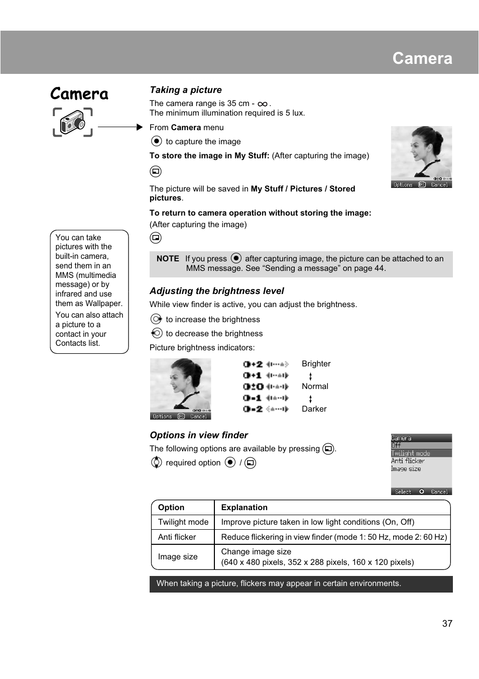 Camera | Panasonic EB-X200 User Manual | Page 40 / 96