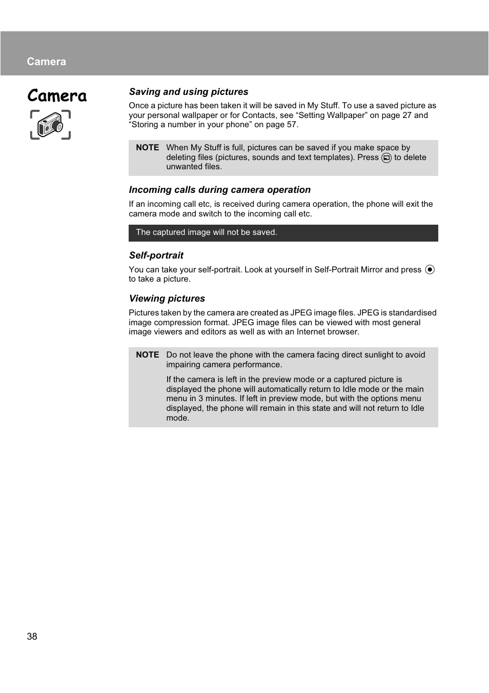 Camera | Panasonic EB-X200 User Manual | Page 41 / 96