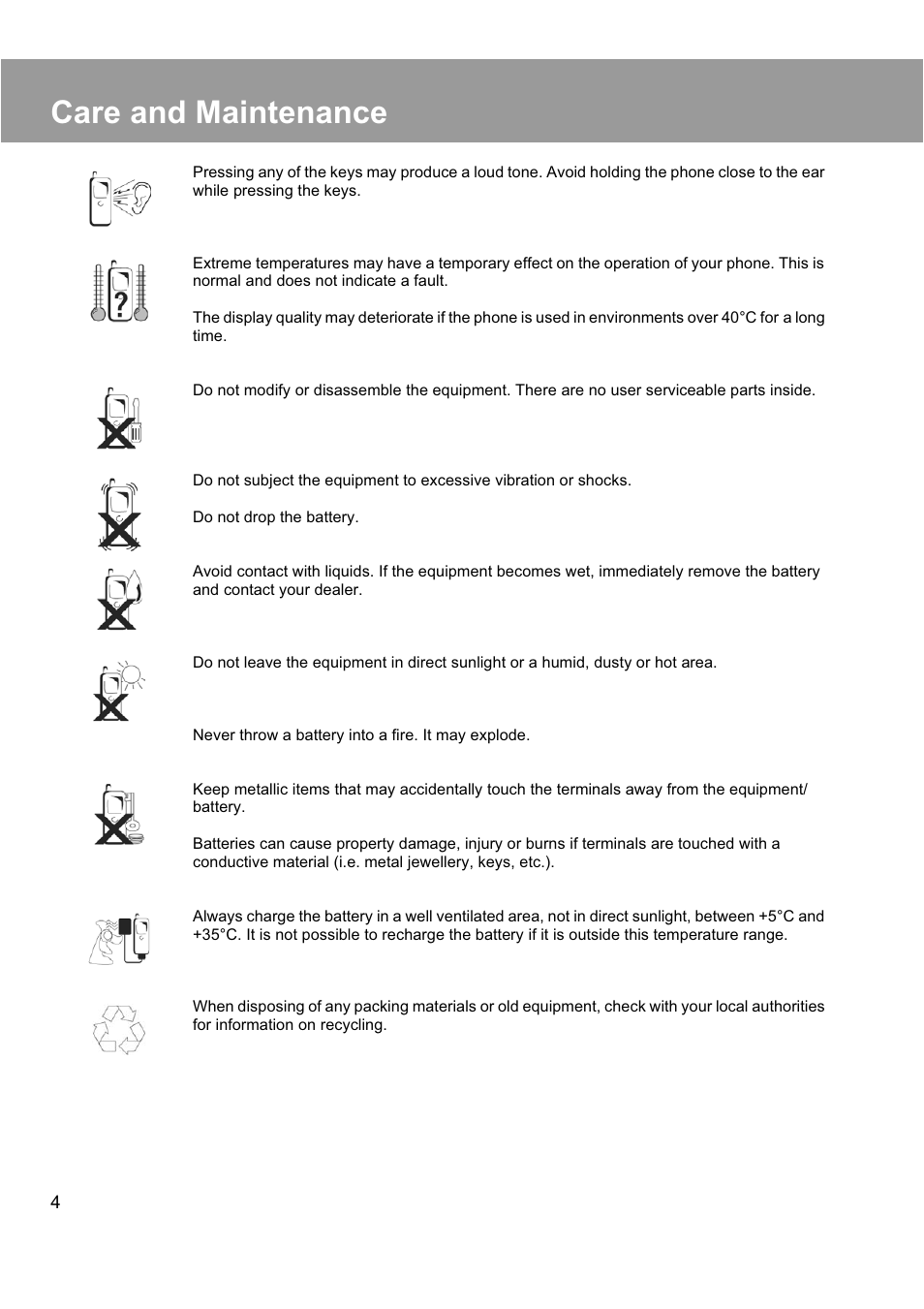 Care and maintenance | Panasonic EB-X200 User Manual | Page 7 / 96