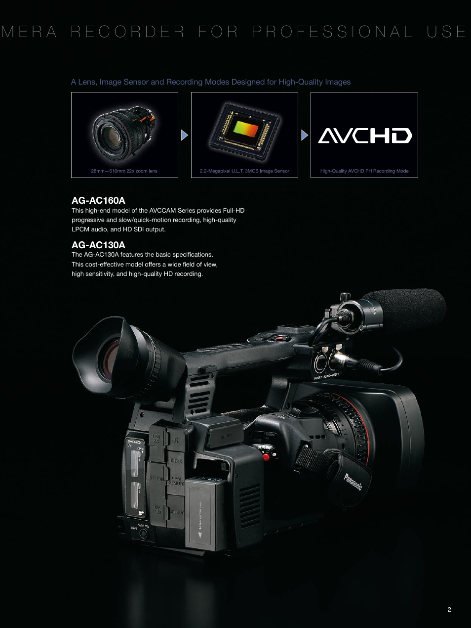 Ag-ac160a, Ag-ac130a | Panasonic AG-AC130A User Manual | Page 3 / 12