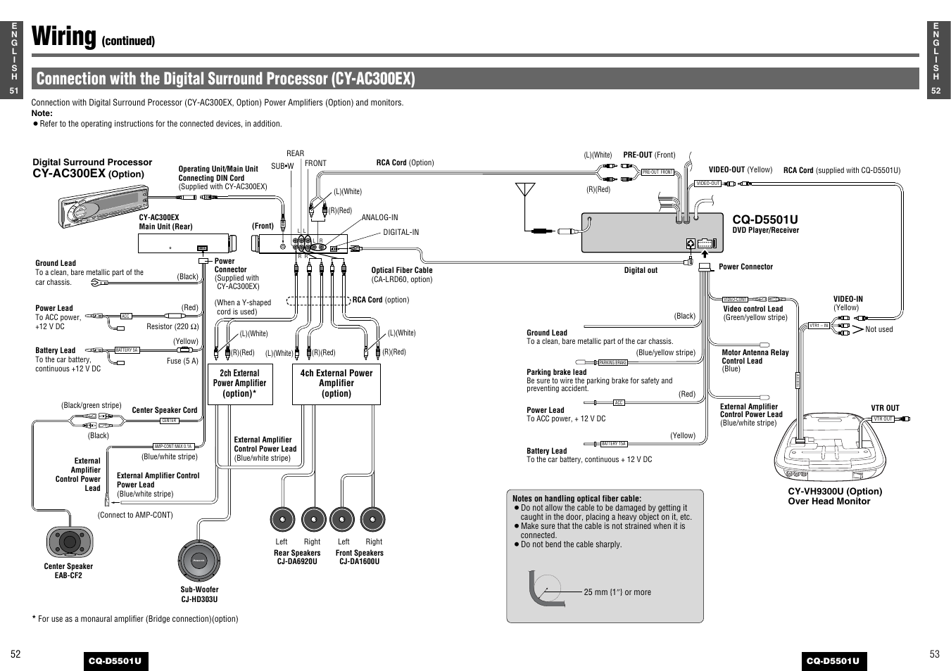 Wiring | Panasonic CQ-D5501U User Manual | Page 27 / 32