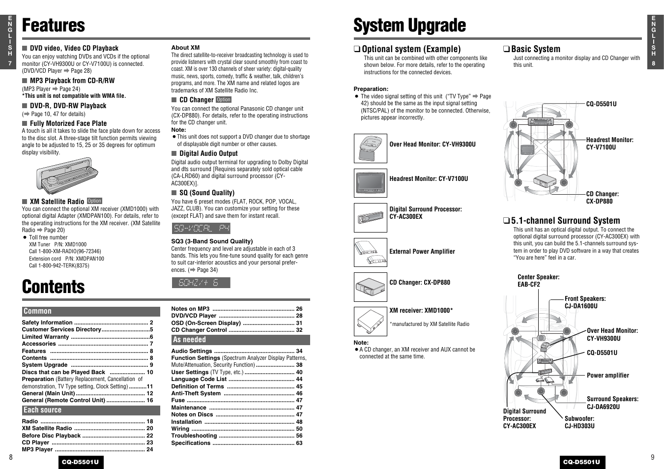 Panasonic CQ-D5501U User Manual | Page 5 / 32