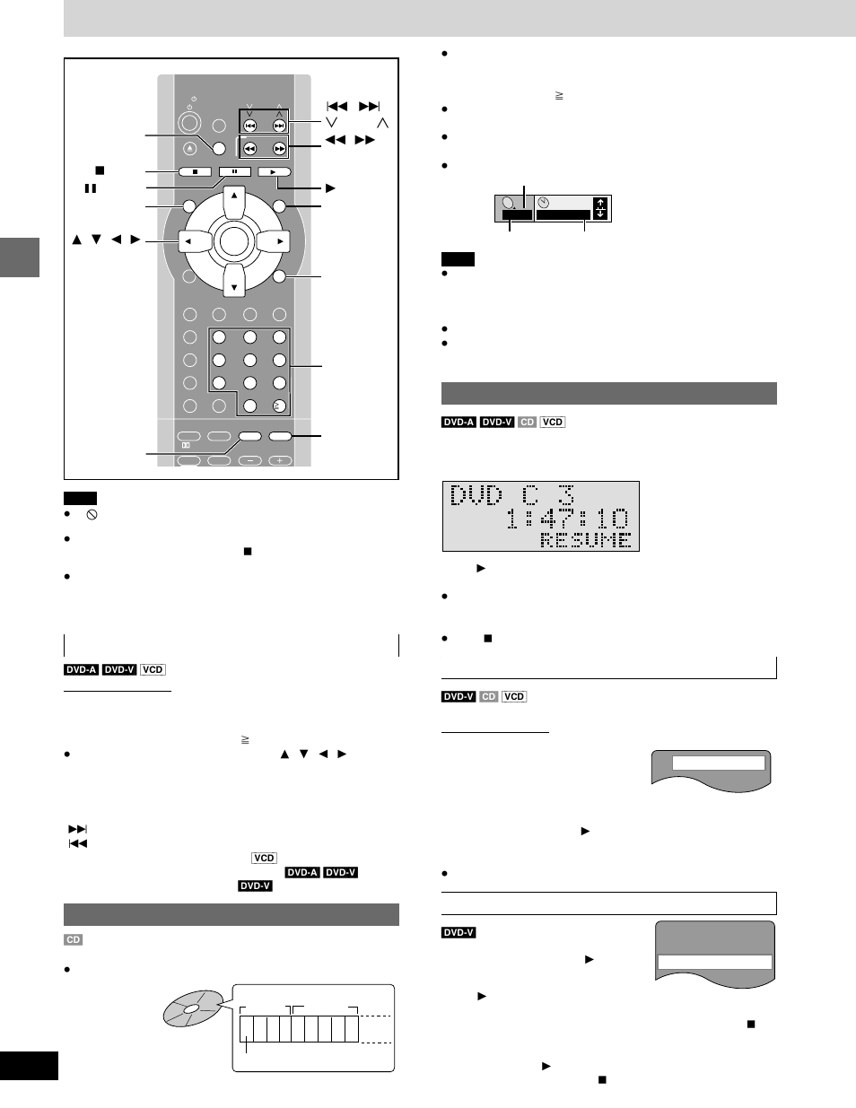 Resume function, Press the numbered buttons to select an item, Playing mp3 | Panasonic SC-DM3  EN User Manual | Page 12 / 36