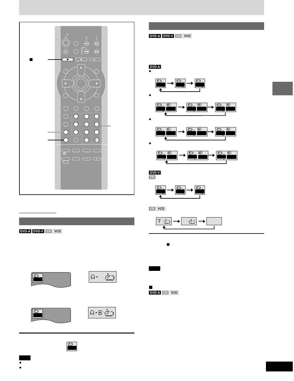Discs - convenient functions, Discs—convenient functions, Repeat play | Press [repeat, A-b repeat play, Press [a-b repeat] at the starting point (a), Press [a-b repeat] at the finishing point (b), Disc operations | Panasonic SC-DM3  EN User Manual | Page 15 / 36