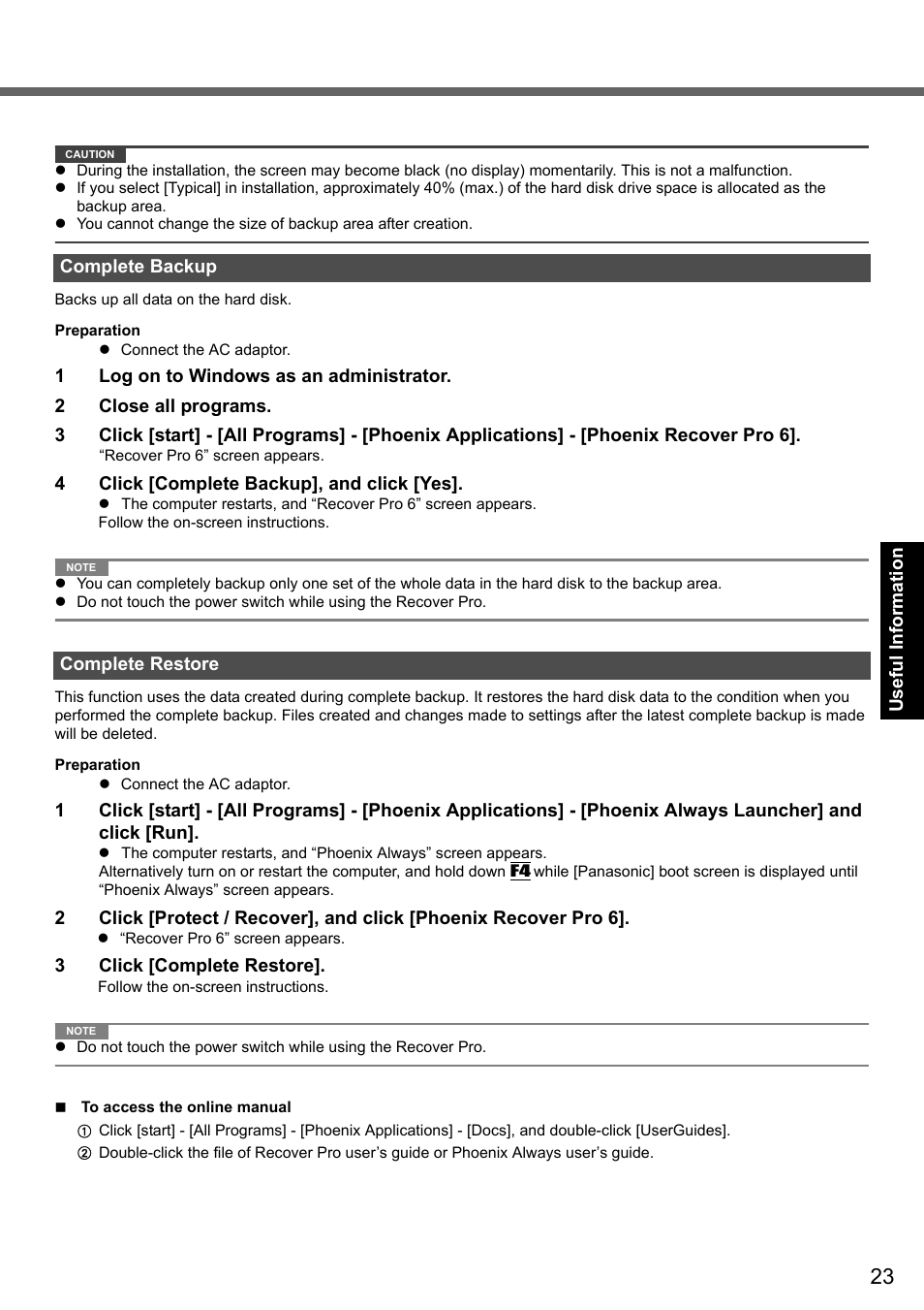 Panasonic CF-Y7 User Manual | Page 23 / 44