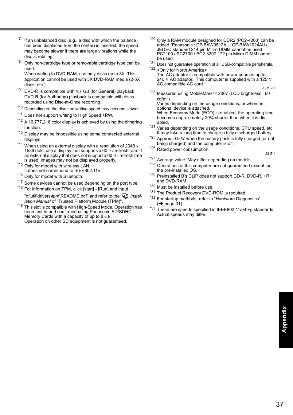 Panasonic CF-Y7 User Manual | Page 37 / 44