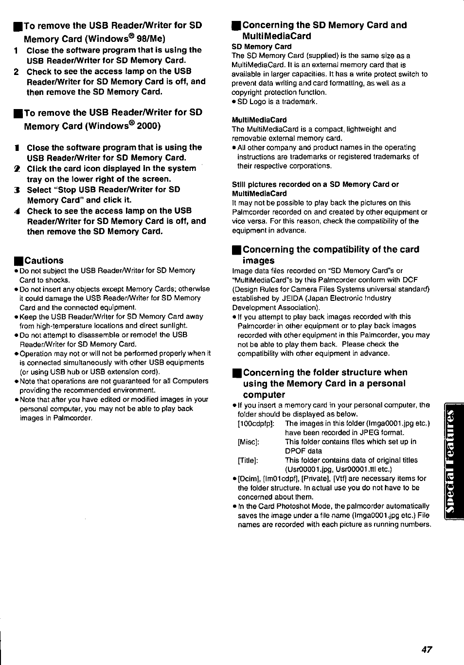 Panasonic PV-DV901 User Manual | Page 47 / 72