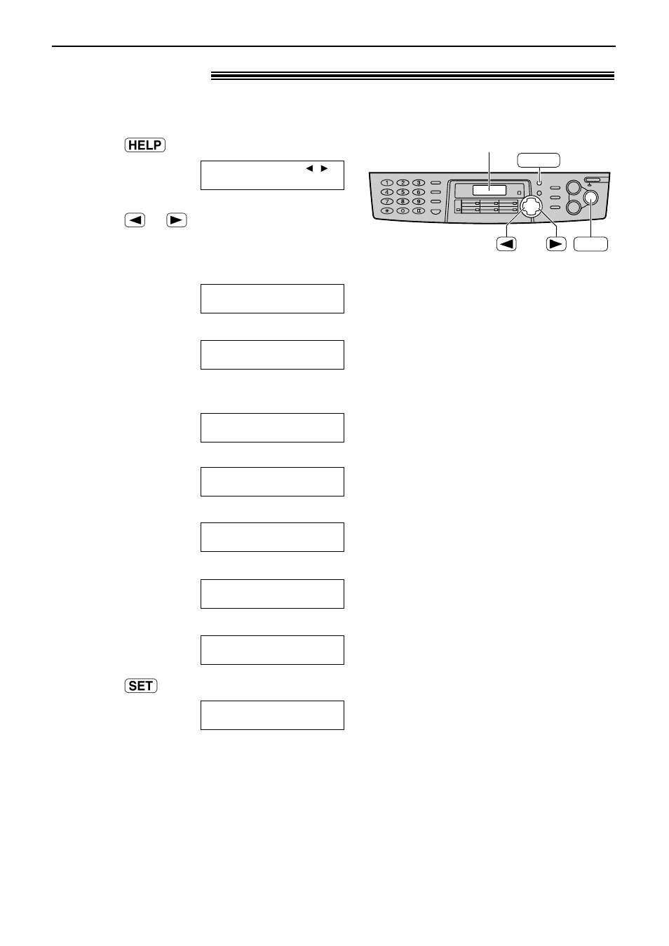 Help button, Help function | Panasonic KX-FLB756AL User Manual | Page 12 / 88