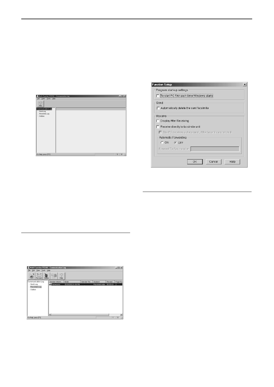 Pc fax, Receiving a fax into your pc | Panasonic KX-FLB756AL User Manual | Page 60 / 88