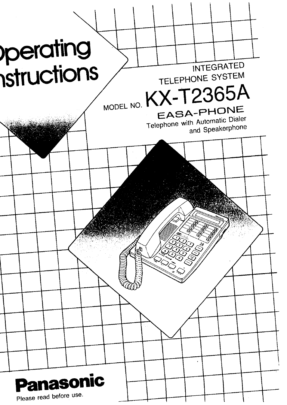 Panasonic KX-T2365A User Manual | 17 pages