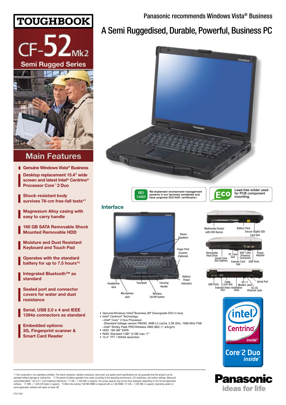 Panasonic CF-52Mk2 User Manual | 2 pages