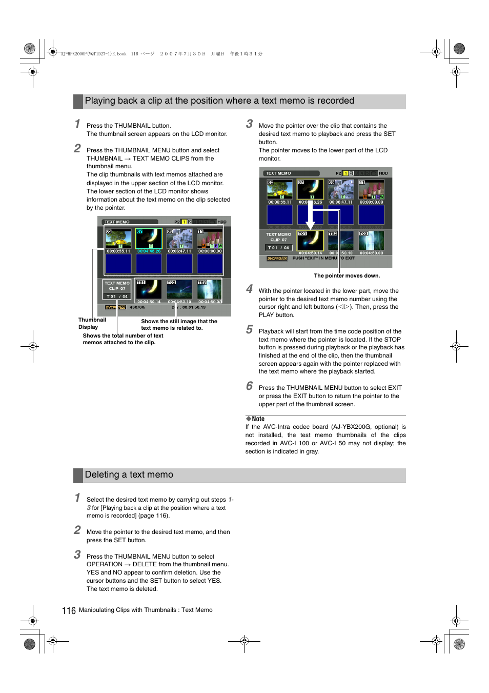 Panasonic AJ-HPX2000 User Manual | Page 116 / 194