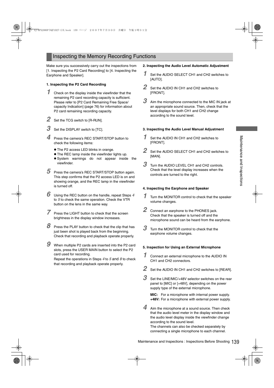 Panasonic AJ-HPX2000 User Manual | Page 139 / 194