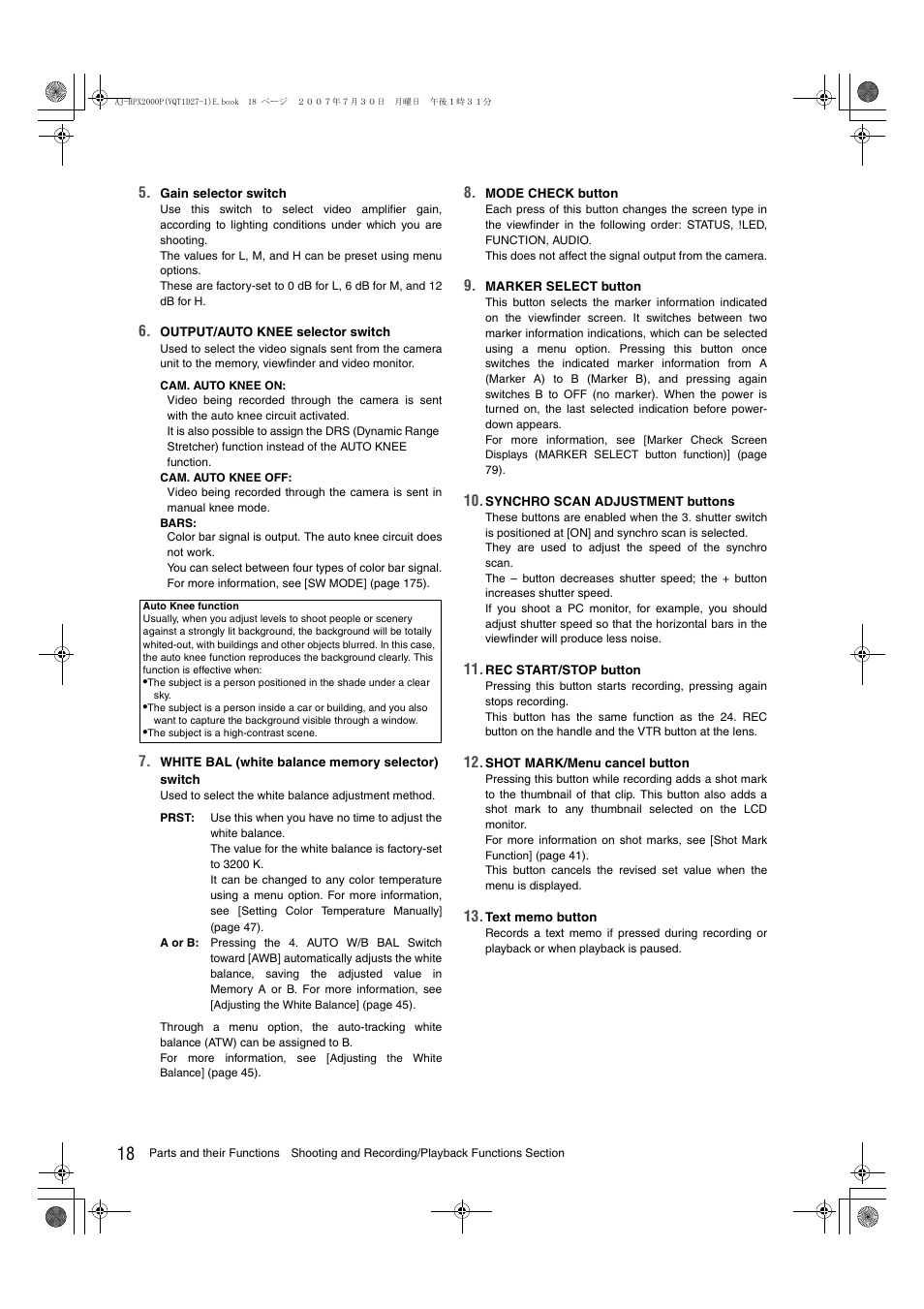 Panasonic AJ-HPX2000 User Manual | Page 18 / 194