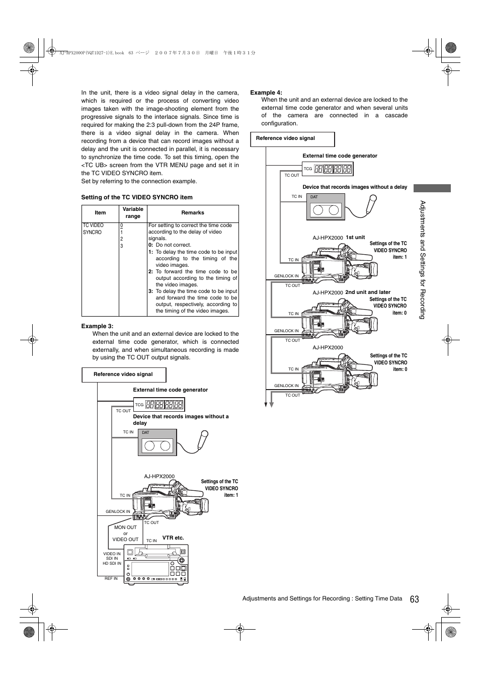 Panasonic AJ-HPX2000 User Manual | Page 63 / 194