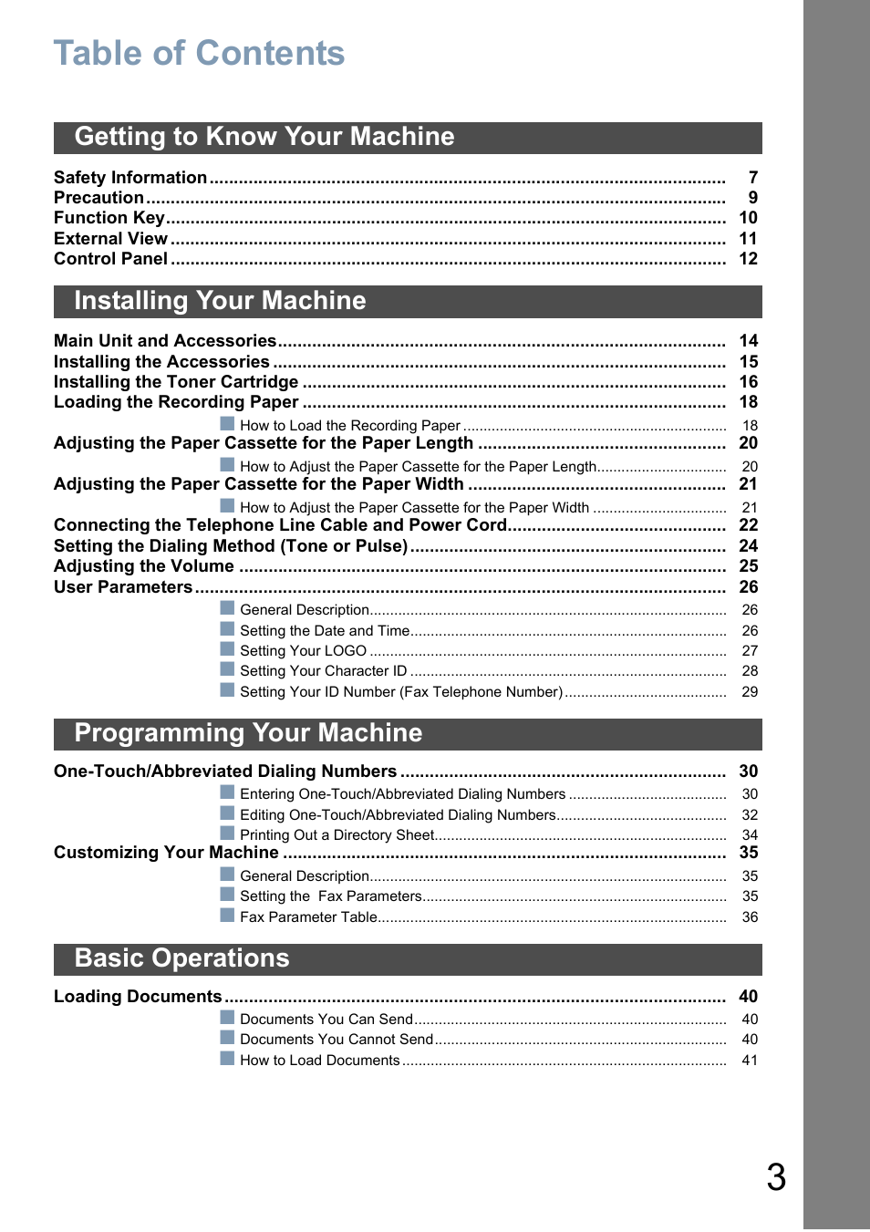 Panasonic Panafax UF-5950 User Manual | Page 3 / 158