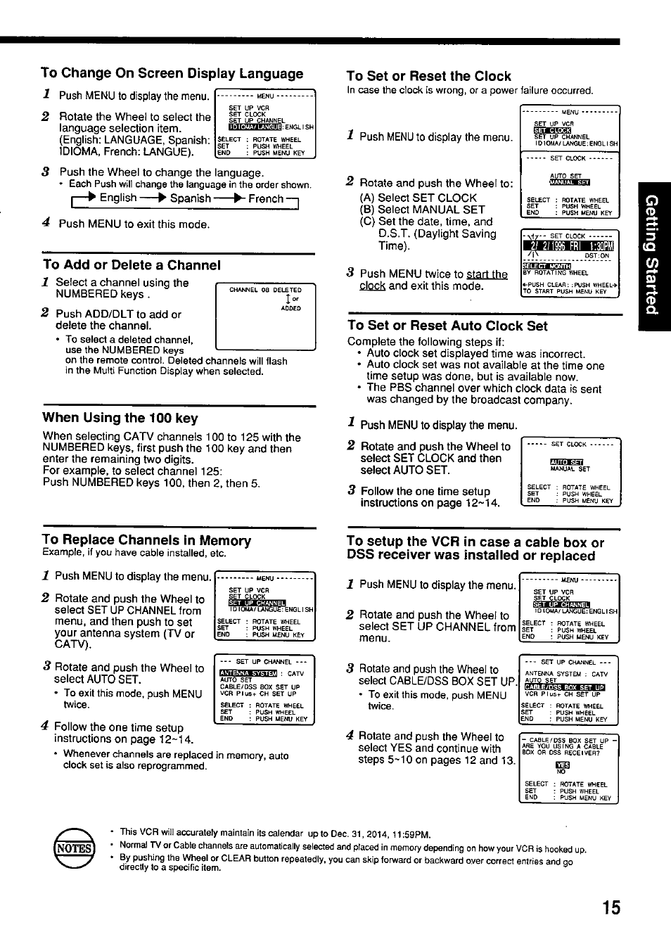 When using the 100 key, Йешенн, 30stt52nil | Panasonic OMNIVISION PV-S4670 User Manual | Page 15 / 36