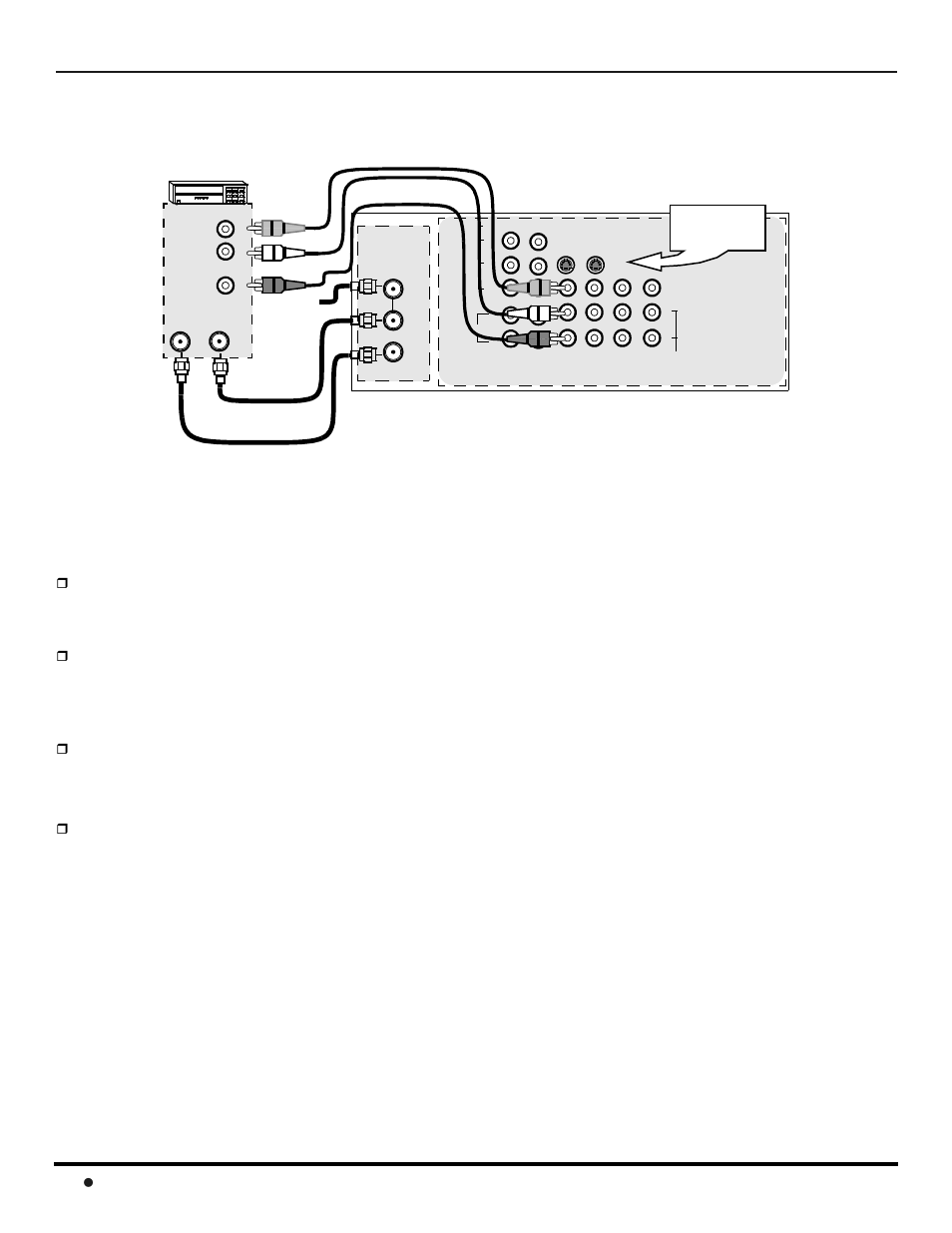 Conexiones de equipo opcional, Conexion de la videocasetera, Conexión de la videocasetera | Panasonic CinemaVision PT 53WX42 User Manual | Page 66 / 112