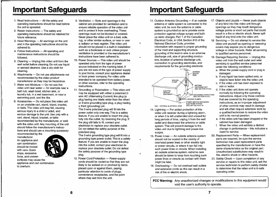 Important safeguards | Panasonic AC Adaptor DE-852D User Manual | Page 7 / 8